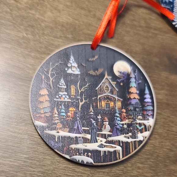 Holiday Ornament Set with Red Ribbon - Picture 4 of 5